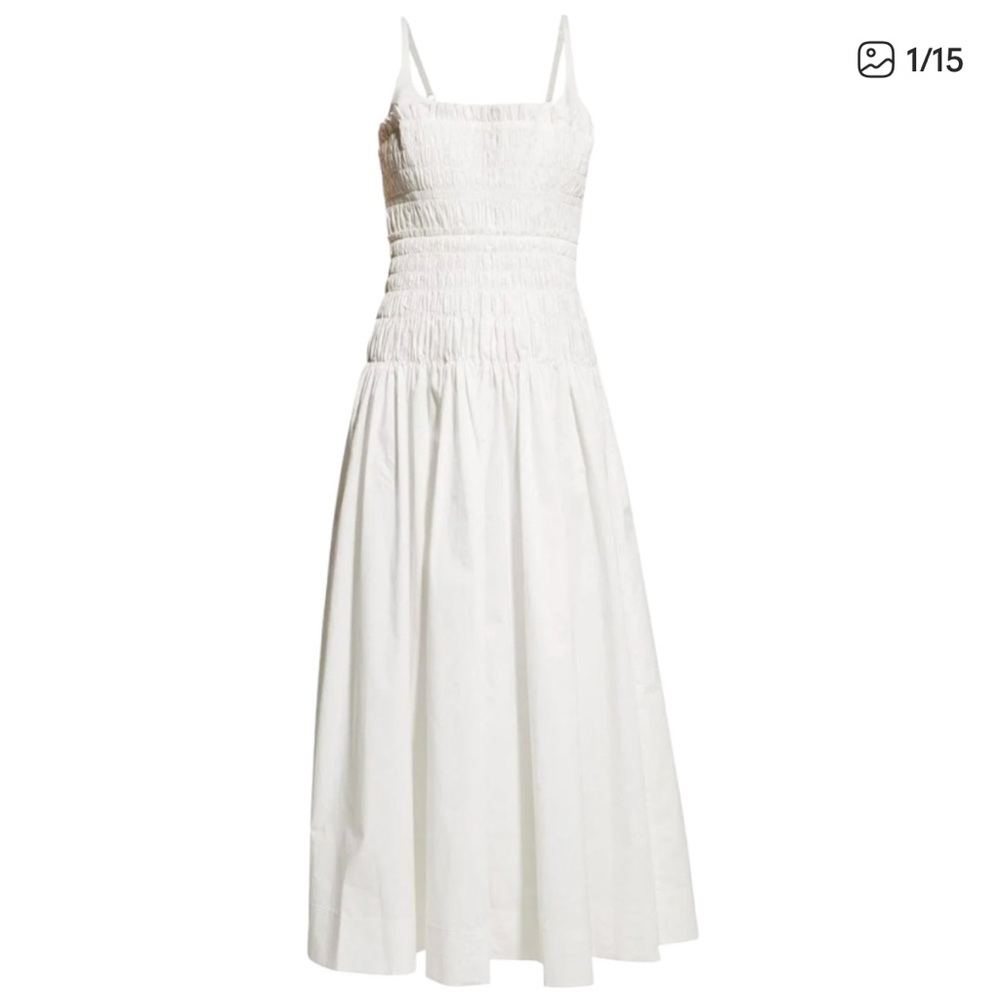 Rebecca Taylor Ivory Smocked Maxi Dress